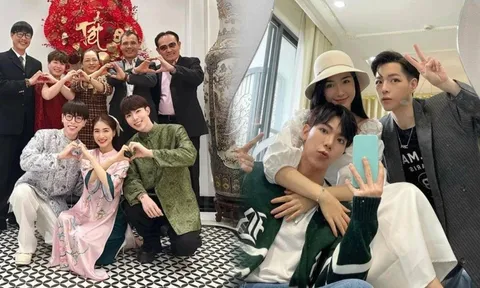 Hòa Minzy cùng các thành viên gia đình Hoa Dâm Bụt gây sốt với khoảnh khắc đầu năm