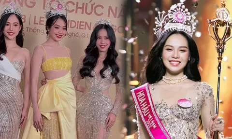 Hoa hậu Thanh Thủy gây xôn xao với khoảnh khắc đứng cạnh 2 á hậu