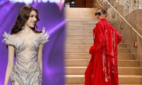 Thanh Thanh Huyền đắp vải vụn lên người khoe thần thái trước thềm chung kết Miss Charm