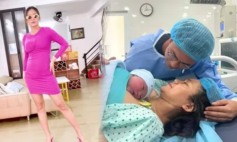 Á hậu Mâu Thủy tự tin phô bày đường cong cơ thể dù không còn thân hình siêu mẫu hậu sinh nở