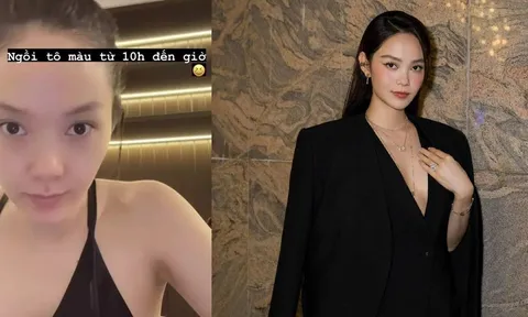 Gương mặt mộc của Minh Hằng khi đang mang thai đôi