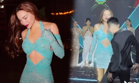 Video: Hồ Ngọc Hà đang biểu diễn cực sung nhưng bất ngờ gặp 'đối thủ' khiến cô 'đứng hình'