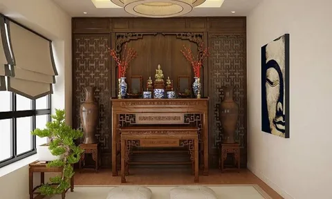 Kinh nghiệm thiết kế phòng thờ hợp phong thuỷ và những đại kỵ cần tránh