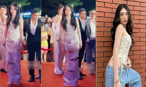 Video: Khổng Tú Quỳnh gây chú ý bởi chiếc váy độc lạ, mỗi khi di chuyển mà thấy khổ quá