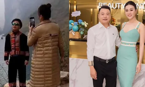 Phương Oanh - shark Bình lộ rõ sở thích gây chú ý khi đi du lịch chung