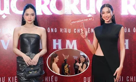 Hương Giang gây tranh cãi khi có hành động rủ Thùy Tiên chen lên trước để chụp chung