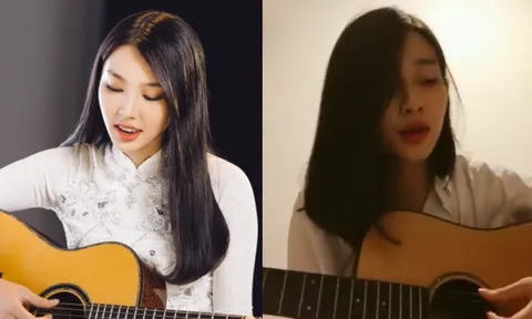 Thùy Tiên khoe clip ôm đàn guitar hát 'Chiều hôm ấy' cách dây 7 năm, dân mạng tấm tắc khen hết lời