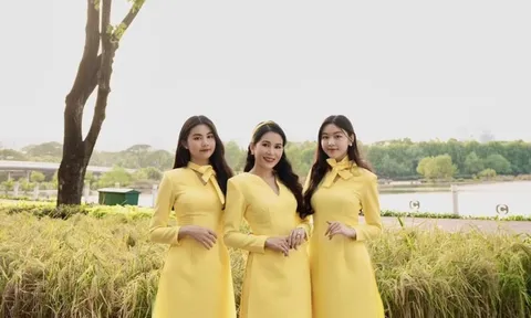 Ái nữ nhà MC Quyền Linh gây chú ý khi diện áo dài ngày Tết