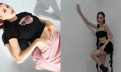 Ninh Dương Lan Ngọc khoe khéo vòng 1 ngoại cỡ khi diện áo cắt xẻ