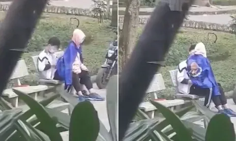 Mặc đồng phục học sinh thản nhiên 'mây mưa' giữa công viên, cặp đôi gây bão CĐM