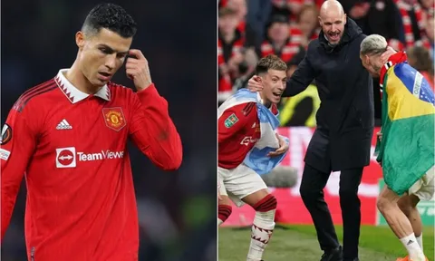 'Bạn thân' Ronaldo chỉ trích màn ăn mừng của HLV Ten Hag trong ngày MU vô địch Carabao Cup