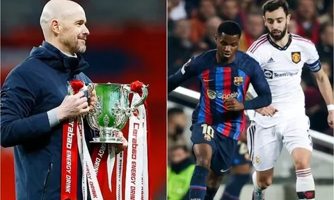 HLV Ten Hag đón tin 'cực vui', MU sáng cửa loại cả Real và Barca khỏi cúp châu Âu trong một mùa giải