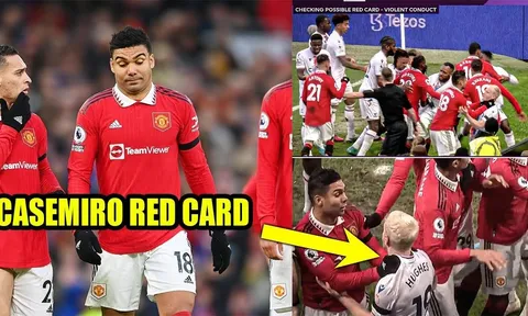 XÁC NHẬN: Man Utd có quyết định với tấm thẻ đỏ của Casemiro
