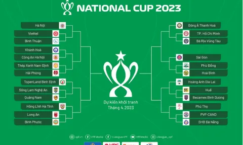 Lộ diện các nhánh đấu Cúp Quốc gia 2023