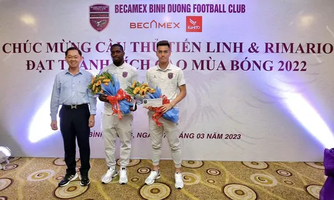 Tiến Linh, Rimario nhận vinh dự hậu Quả bóng Vàng 2022