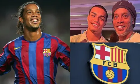 Con trai huyền thoại Ronaldinho chính thức ký hợp đồng với Barcelona