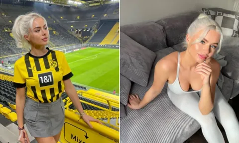 Cận cảnh vẻ đẹp nóng bỏng của CĐV quyết rũ nhất Dortmund