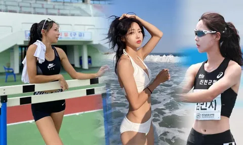 Choáng ngợp trước nhan sắc như diễn viên điện ảnh của nữ VĐV điền kinh Hàn Quốc