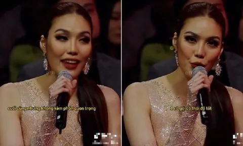 Lan Khuê khiến khán giả sững sờ khi trưng trổ tiếng Anh tại Miss Charm
