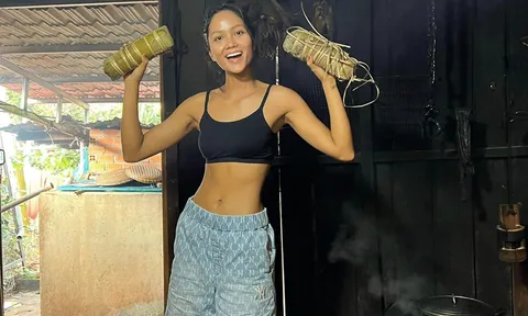 Netizen trầm trồ trước vòng eo con kiến phẳng lỳ cùng body săn chắc của H’Hen Niê