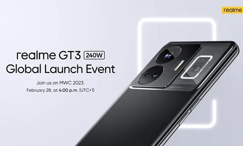 Realme GT 3 với sạc 240W ấn định ngày ra mắt toàn cầu