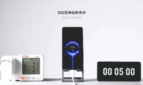 Redmi giới thiệu sạc nhanh 300W, hứa hẹn có thể sạc đầy pin chỉ trong 5 phút