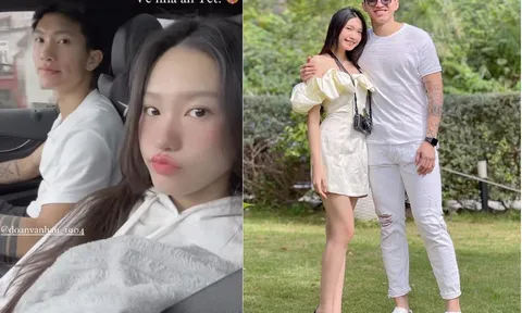 Đoàn Văn Hậu lái xế hộp đưa bạn gái về quê ăn Tết
