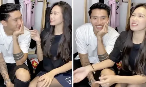 Doãn Hải My bất ngờ tiết lộ câu nói của Đoàn Văn Hậu lần đầu tiên gặp khiến bạn trai ngại ngùng che mặt