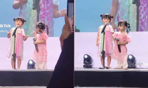 Video: Con gái Đông Nhi lên sân khấu biểu diễn cùng ca sĩ nhí nổi tiếng Nhật Bản, biểu cảm khiến CDM muốn 'xỉu'