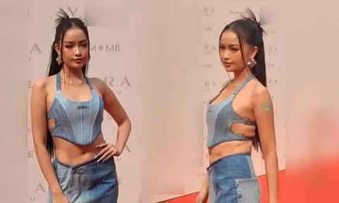 Chuyện gì xảy ra với Ngọc Châu: Diện váy xẻ táo bạo nhưng lại để lộ thân hình 'bèo nhèo', phát tướng gây thất vọng