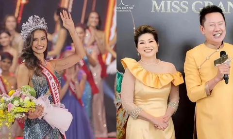 Rần rần khoảnh khắc người đứng đầu Miss Grand xem chung kết Miss Charm: CDM gọi tên ông Nawat vì lý do này