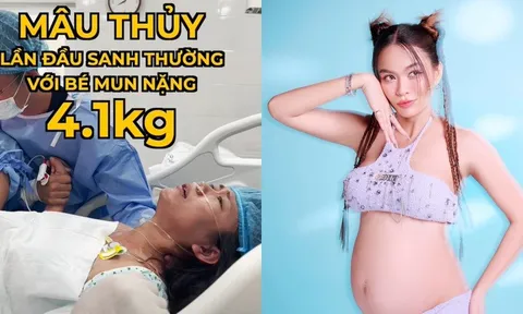 Con trai đầu lòng nặng hơn 4kg, Mâu Thủy vẫn 'cắn răng' để sinh thường: Lý do là gì?