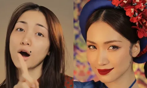 Video: Đu trend đỉnh nhất 'tóp tóp' gọi tên Hòa Minzy, mấy giây biến hình Thị Mầu mà hút triệu view