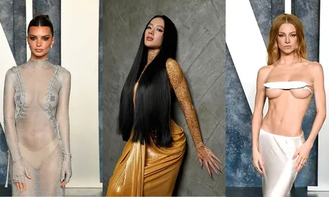 Gu thời trang táo bạo của sao nữ ở tiệc Oscar: Angela Phương Trinh của Vbiz còn 'hiền' chán!