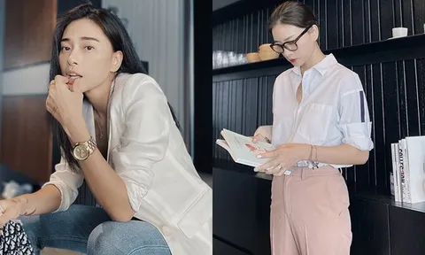 Chỉ một gam màu trắng đơn giản, style công sở của Ngô Thanh Vân vẫn cực bắt trend thời thượng