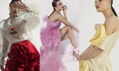 Rác thải môi trường "Hồi sinh" trong bộ sưu tập của NTK Trần Hùng tại London Fashion Weel 2021