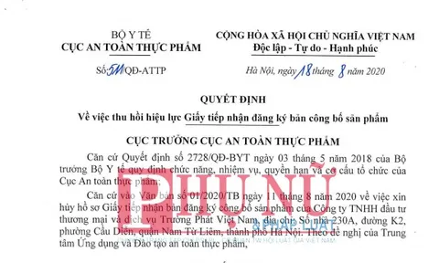 Sản phẩm Ninh Thần Khang bị thu hồi giấy phép