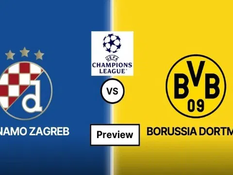 Nhận định Champions League - Dinamo Zagreb vs Borussia Dortmund (03h00 ngày 28/11): Nối dài thảm họa sân khách