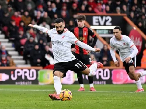 Xé lưới Bournemouth, Salah lập kỷ lục mới, tiến sát top 6 huyền thoại Premier League