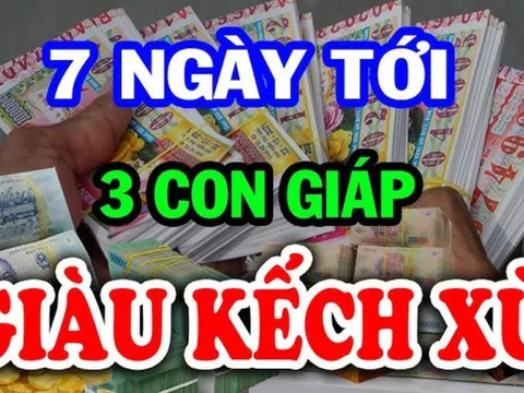 7 ngày tới (4/3-11/3): 3 tuổi Đại Phú Đại Quý, giàu hơn Thần Tài, đặc biệt là số 2