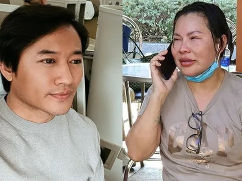 Vợ Quý Bình xuất hiện tại tang lễ của chồng, khuôn mặt tiều tụy khiến ai cũng xót xa