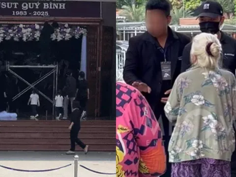 Lễ viếng cố nghệ sĩ Quý Bình: Khán giả xếp hàng dài vào thắp hương, nghệ sĩ Hồng Sáp khóc vì bị chặn ở cửa
