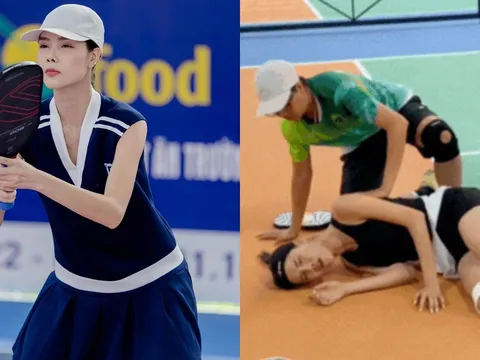 Người mẫu Kỳ Hân chấn thương gãy xương đùi trên sân pickleball, dàn sao Việt hốt hoảng khi chứng kiến