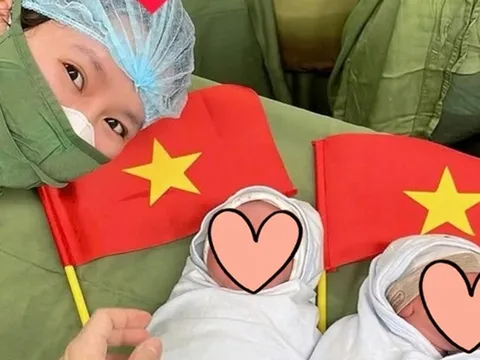 Cặp sinh đôi ở Nghệ An chào đời đúng ngày 30/4, được bố mẹ đặt cho cái tên đặc biệt