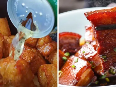 Thịt kho tàu đừng chỉ cho nước màu: Đổ thứ nước này vào, thịt mềm, ngon đậm vị, lên màu óng ánh