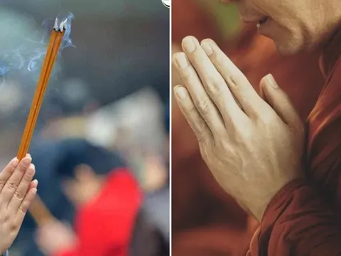 Vì sao khi thắp hương, cúng bái, người Việt thường chắp tay và khấn ‘Nam mô a di đà Phật’?