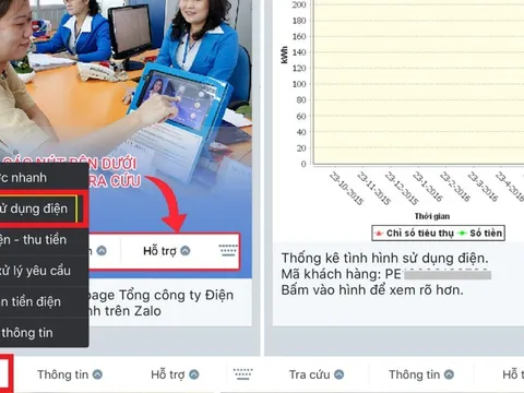 Nhấn nút này trên Zalo: Kiểm tra hóa đơn tiêu thụ theo tuần/tháng đơn giản, chính xác từng đồng