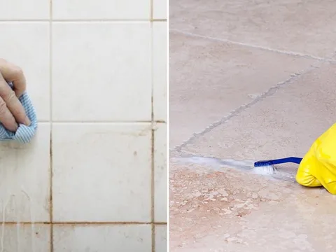 Dùng 2 thứ này làm sạch ron gạch men, chà nhẹ là sáng bóng như mới