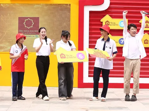 Diễn viên Quang Trung và hoa hậu Nguyễn Ngọc Kiều Duy góp sức mang về hơn 100 triệu đồng cho các em nhỏ mồ côi