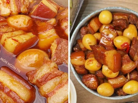 Kho thịt đùng dùng nước lã: Dùng loại nước "lơ lửng trên trời" này thịt kho mềm thơm, vàng óng